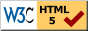 Badge de conformité à la spécification HTML 5 par W3C